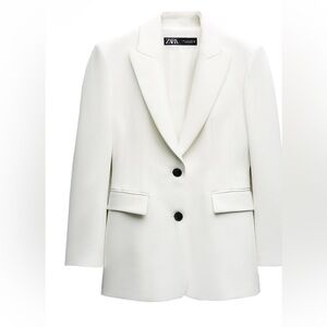 Zara FITTED SHOULDER PAD BLAZER